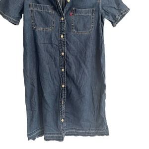 Levi’s button down denim dress - xs